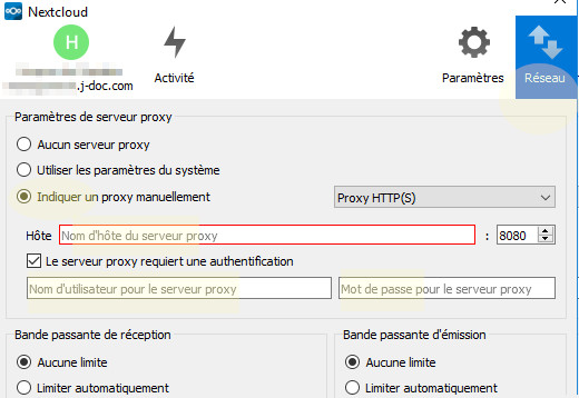 client synch reseau