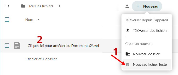 Nouveau fichier texte