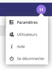 accueil utilisateur menu 1