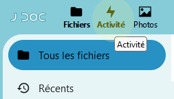 menu haut gauche