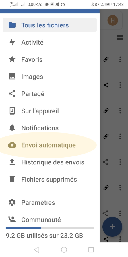smartphone synchro auto