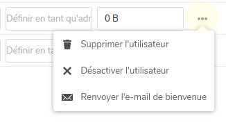 utilisateur supression
